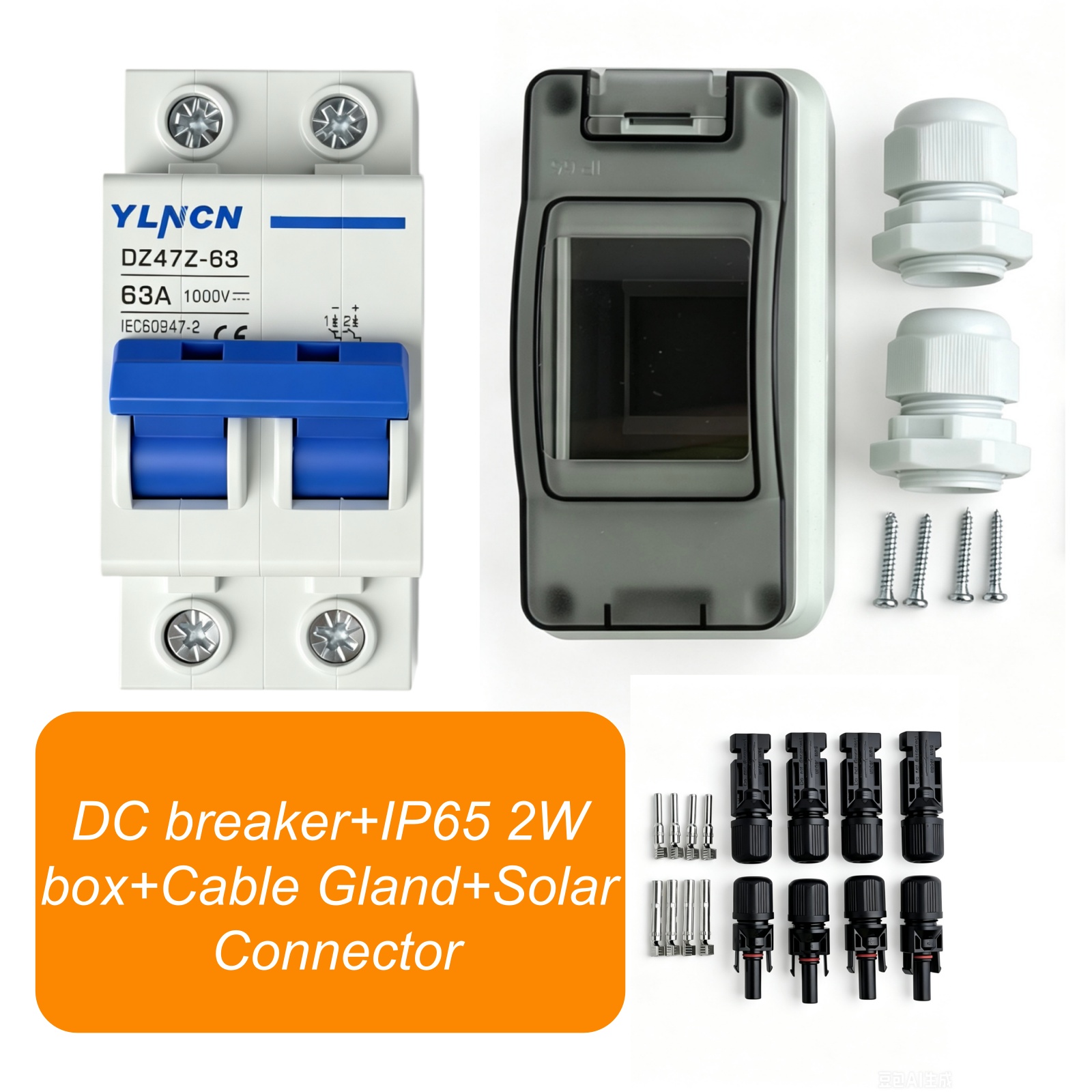 Solar Combiner Box - DC Mini Circuit Breaker 2P 1000VDC