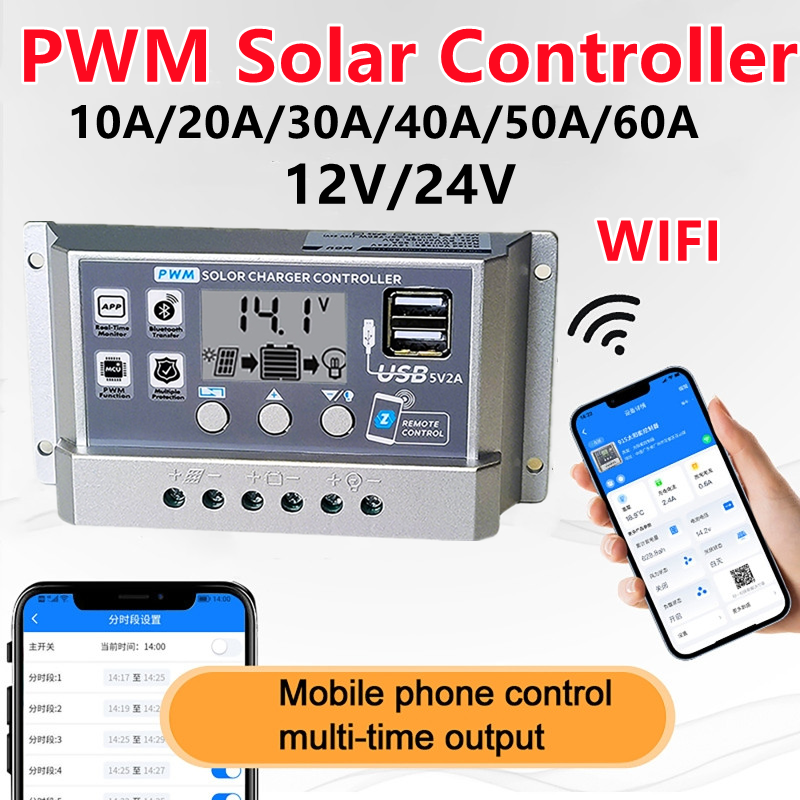 12V/24V 10A/20A/30A/40A/50A Hi - Pwm Charge Controller reseña y precio