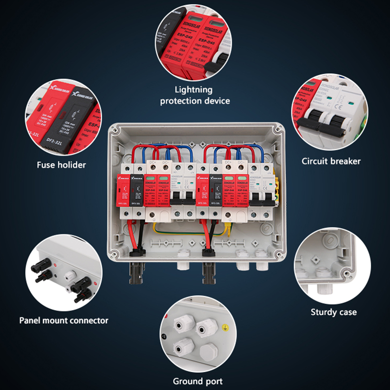 XIONGISOLAR 2 in 2 out DC 600V - Solar Combiner Box reseña y precio