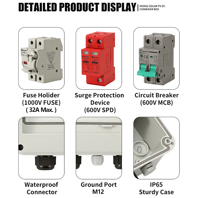 1 PCS Solar photovoltaic PV DC - Solar Combiner Box reseña y precio