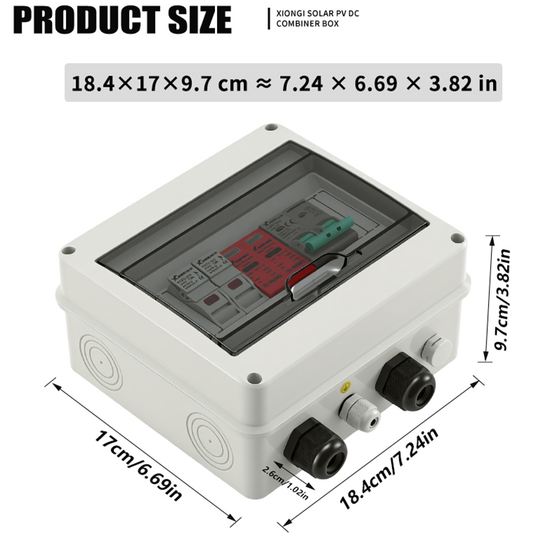 1 PCS Solar photovoltaic PV DC - Solar Combiner Box reseña y precio