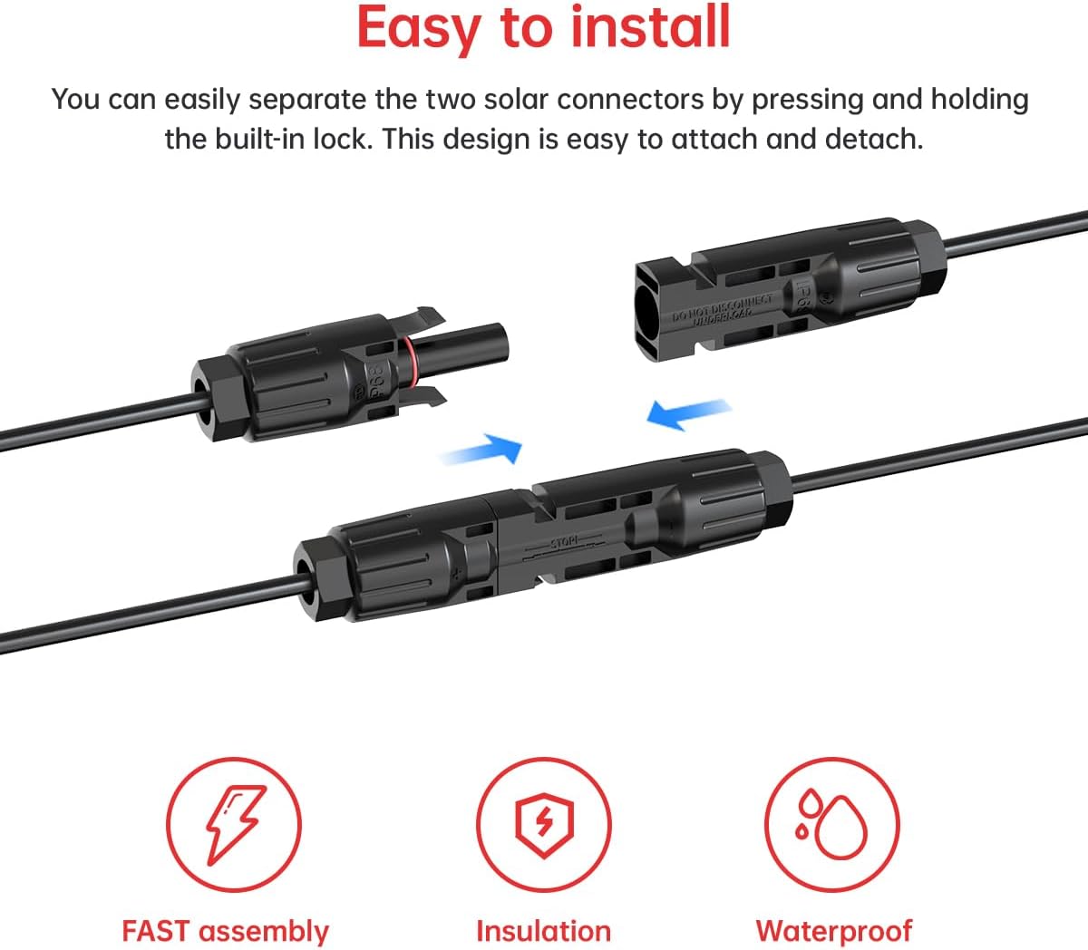 Superbat 10AWG 2FT Solar to XT - Solar Cable Mc4 Connector reseña y precio