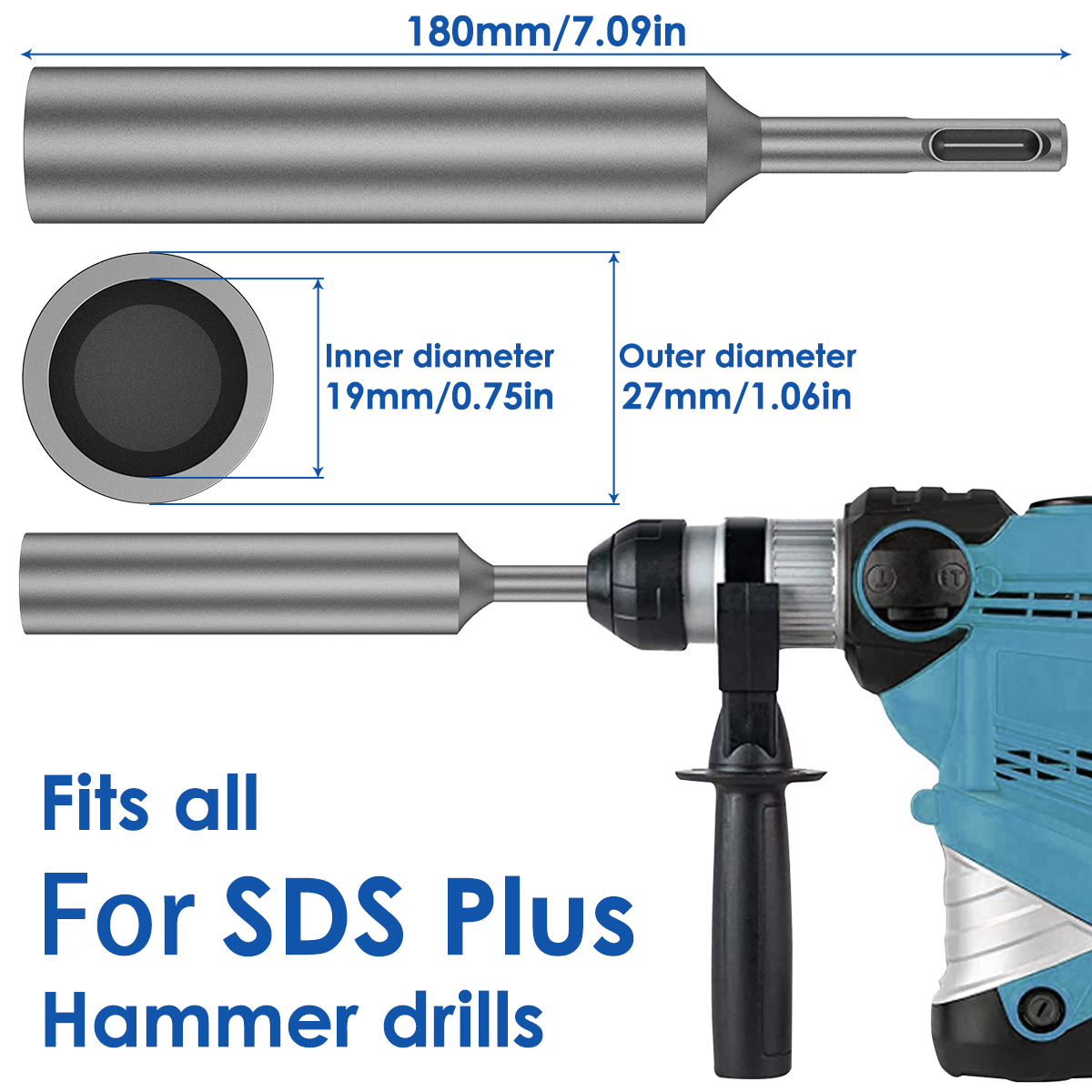 SDS Plus Ground Rod Driver for - Earthing Grounding Rod reseña y precio