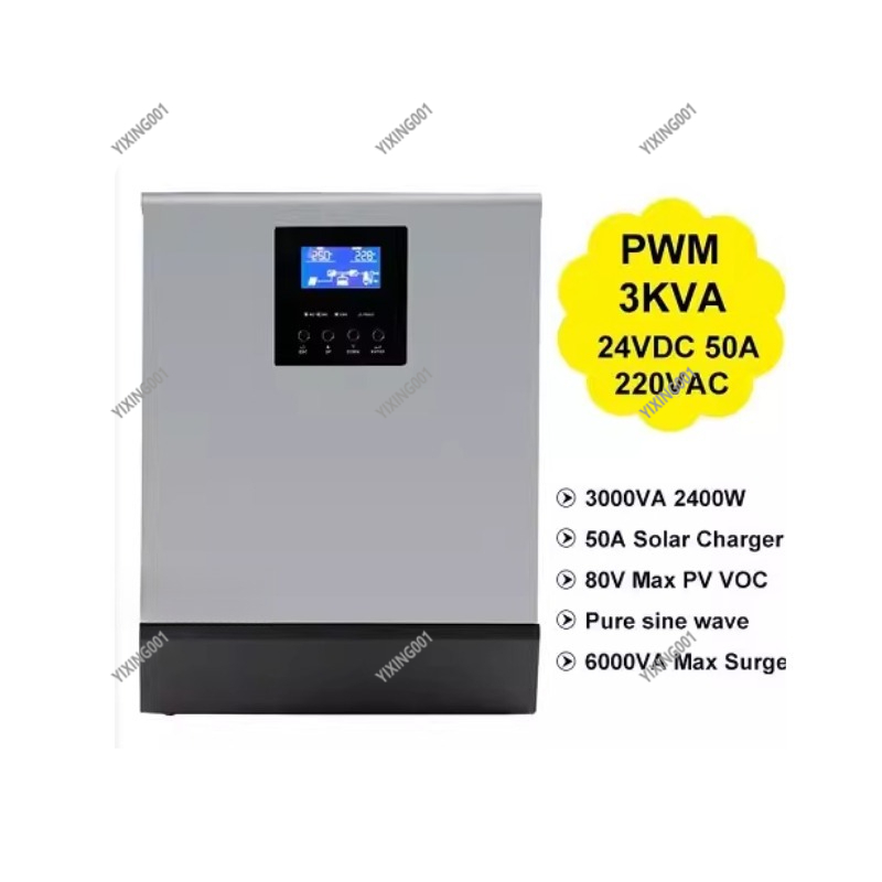 3KVA/2400W 24V Solar Inverter  - Pwm Charge Controller reseña y precio