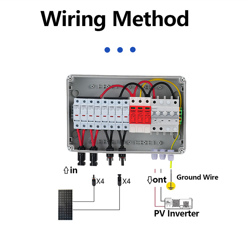 HT 4 in 1 out DC1000V Solar ph - Solar Combiner Box reseña y precio