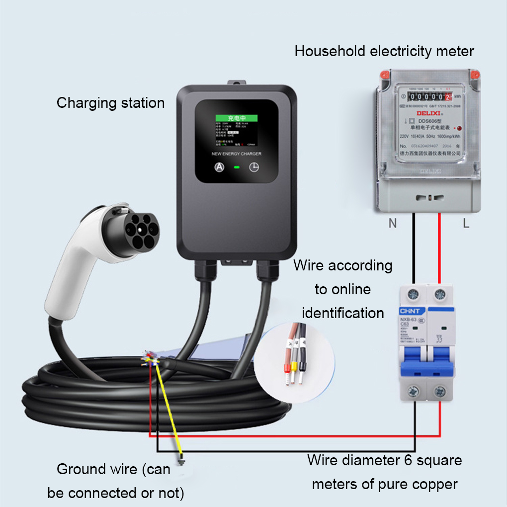 EV Charger 32A-24A-16A-8A 7KW  - Ev Charger Wallbox reseña y precio