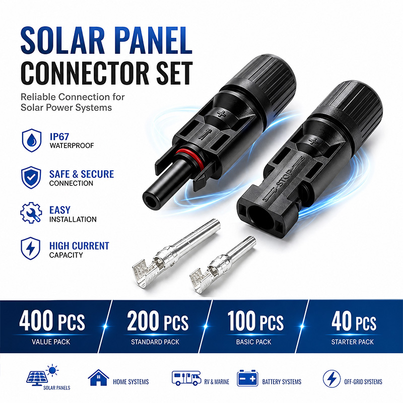 600/400/200/100/40/20 PCS Sola - Solar Cable Mc4 Connector reseña y precio