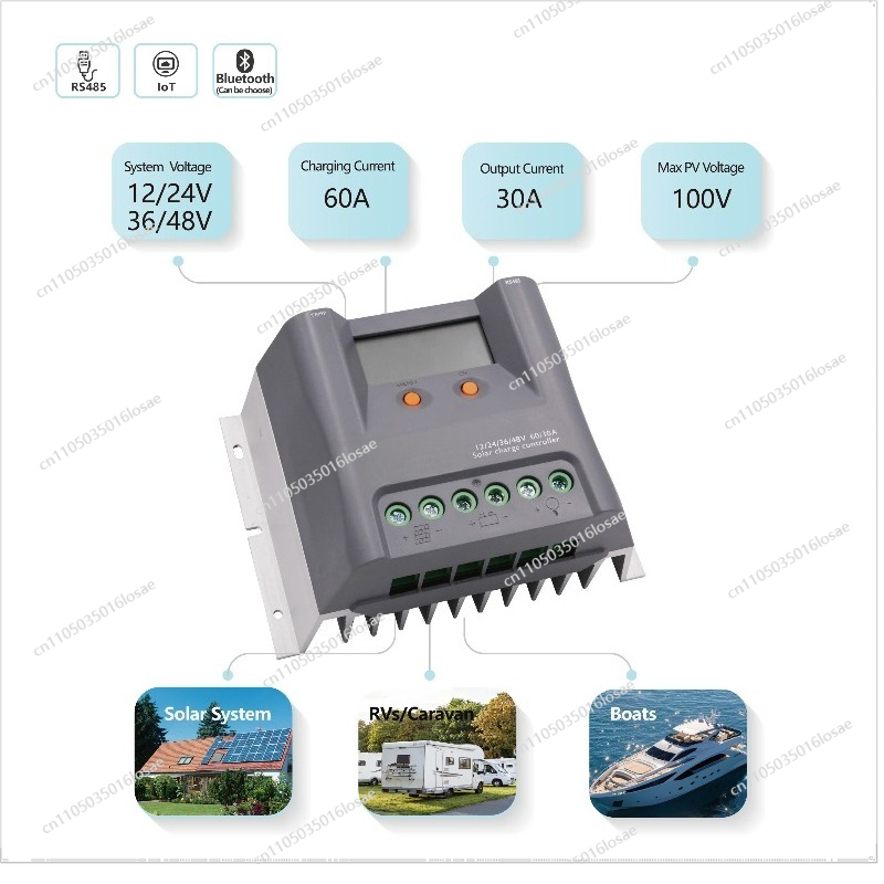 12v 24V 36V 48V 60a Pwm Solar  - Pwm Charge Controller reseña y precio