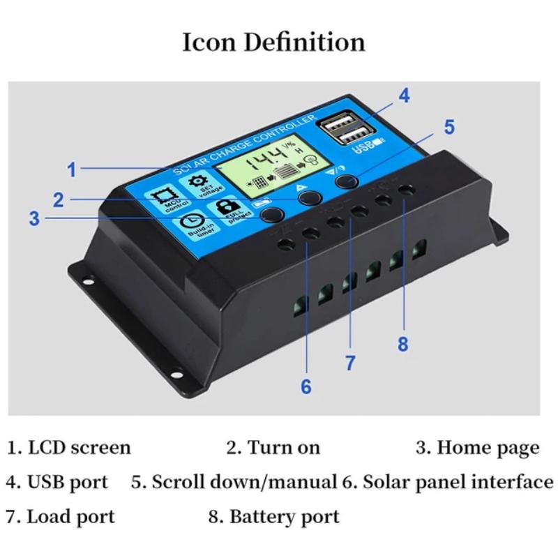 1Pc Solar Charge Controller 10 - Pwm Charge Controller reseña y precio