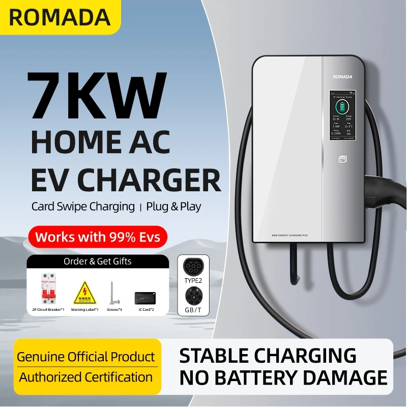 ROMADA Type2 GBT20234 EV Charg - Ev Charger Wallbox reseña y precio