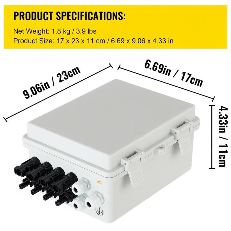 4-wire PV combination box, 15  - Solar Combiner Box reseña y precio