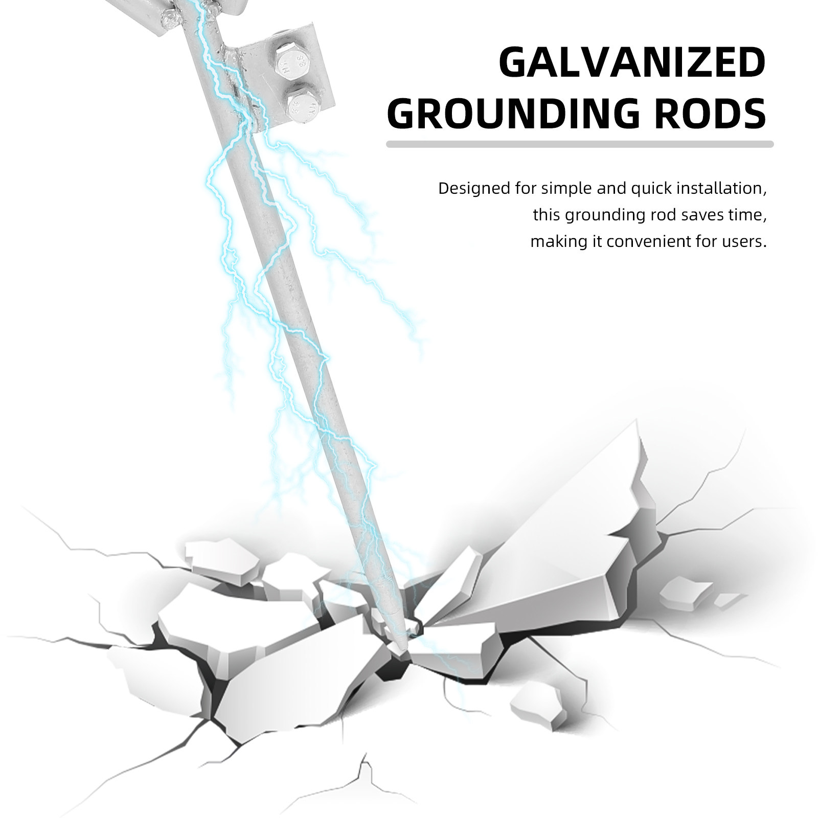 Galvanized Ground Rod Pin Elec - Earthing Grounding Rod reseña y precio
