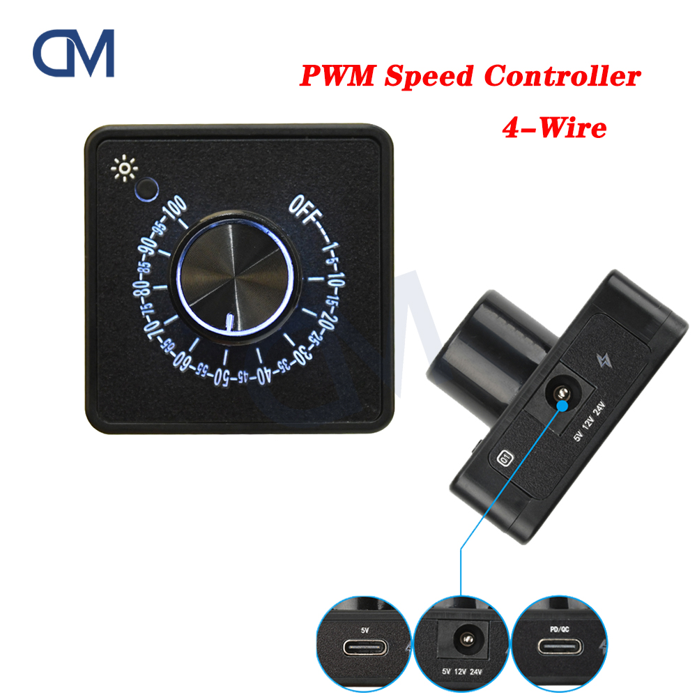 4Pin PWM Fan Governor Speed Co - Pwm Charge Controller reseña y precio