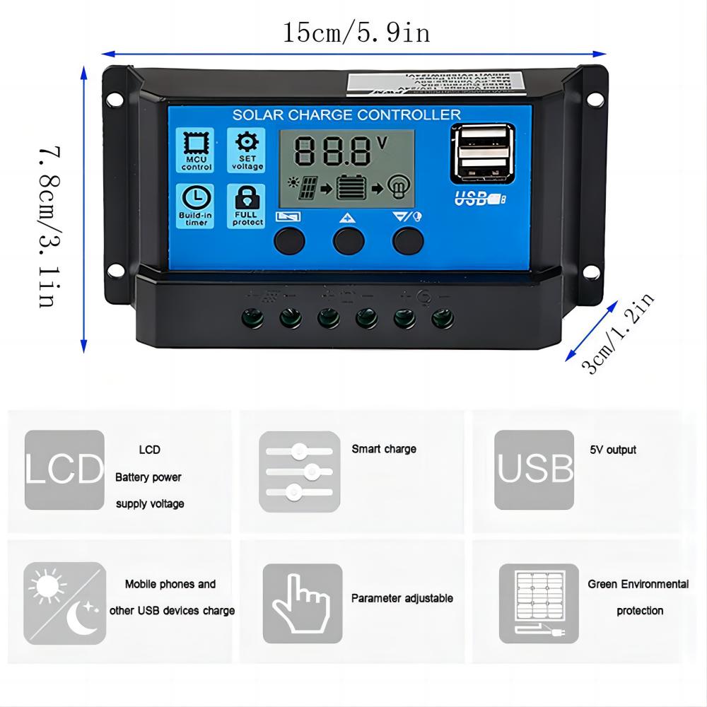 Solar Panel Charge Controller  - Pwm Charge Controller reseña y precio