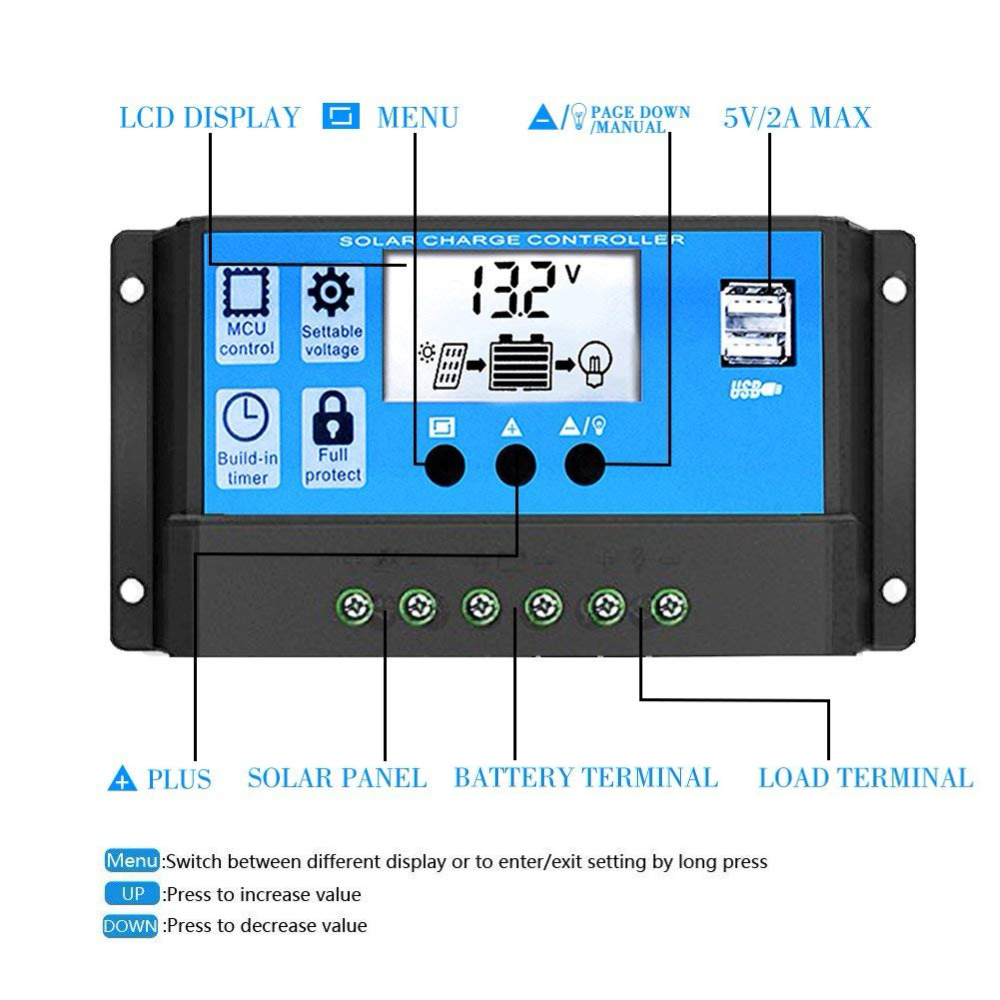 Solar Panel Charge Controller  - Pwm Charge Controller reseña y precio