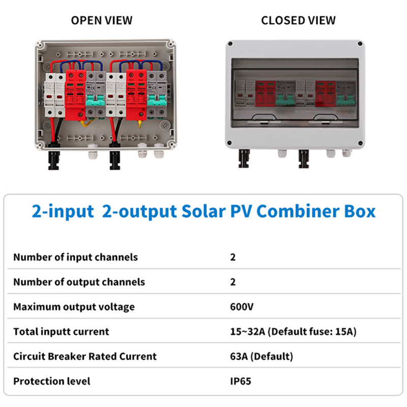 Full Copper Wire PV Combiner B - Solar Combiner Box reseña y precio