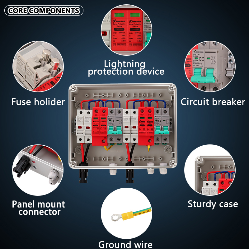 Full Copper Wire PV Combiner B - Solar Combiner Box reseña y precio